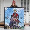 Naruto Anime Premium Quilt - Team 7 Fighting Vs Obito Manga Leaf Village Sky Quilt Blanket 3