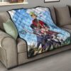 Naruto Anime Premium Quilt - Team 7 Fighting Vs Obito Manga Leaf Village Sky Quilt Blanket 15