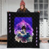 Naruto Anime Premium Quilt - Uchiha Sasuke Shraingan Power Purple Susano Quilt Blanket 3