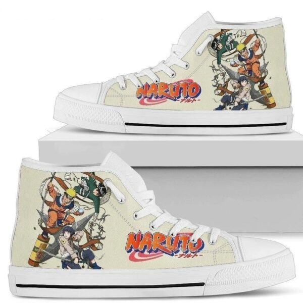 Naruto Leaf Village Sneakers High Top Shoes Anime Fan