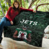 New York American Football Jets Football Cool Player Dark Green Theme Premium Quilt Blanket 11