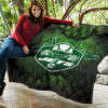 New York American Football Jets Football Jets Player Silhouette Dark Green Premium Quilt Blanket 11