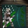 New York American Football Jets Football Player 24 Running Fading American Flag Premium Quilt Blanket 7