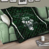 New York American Football Jets Football Rush Artwork Jumping Dark Green Premium Quilt Blanket 17