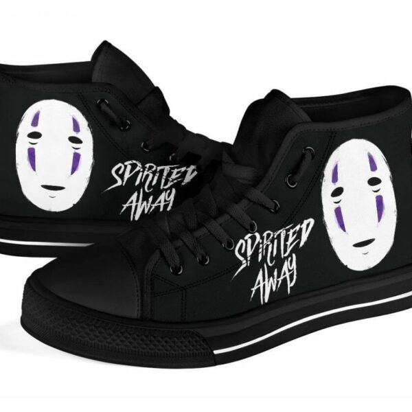 No-Face Sneakers Kaonashi Spirited Away High Top Shoes Fan