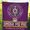 Omega Psi Phi Premium Quilt Blanket Fraternity Home Decor Custom For Fans 5