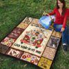 On Dark Desert Cool Wind In My Hair Pit Bull Quilt Blanket 9