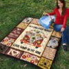 On Dark Desert Highway Hippie Van Bulldog Quilt Blanket Dog Lover 9