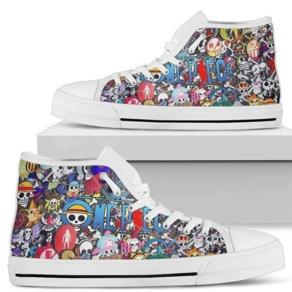 One Piece Symbol Sneakers High Top Fan Anime Gift