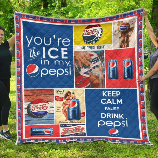 Pepsi Quilt Blanket Funny Gift For Soft Drink Lover