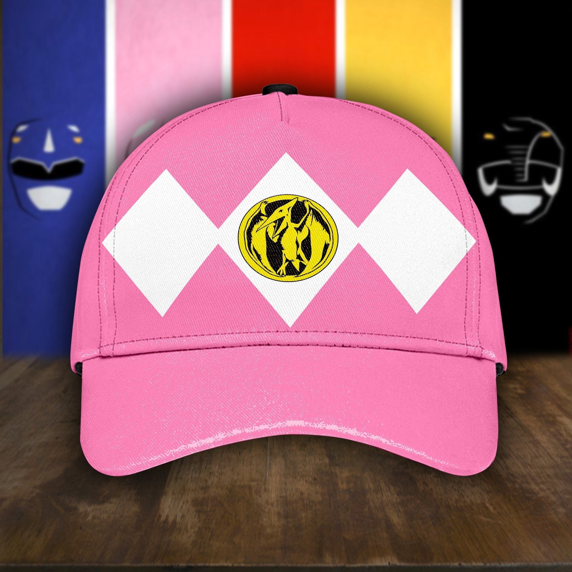 Pink Mighty Morphin Power Rangers Custom Name Cap 3