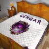 Pokemon Anime Evil Black Gengar Dark Power White Premium Quilt Blanket 19