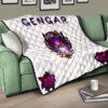 Pokemon Anime Evil Black Gengar Dark Power White Premium Quilt Blanket 17