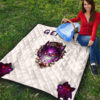 Pokemon Anime Evil Black Gengar Dark Power White Premium Quilt Blanket 9