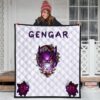 Pokemon Anime Evil Black Gengar Dark Power White Premium Quilt Blanket 3