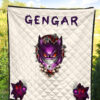 Pokemon Anime Evil Black Gengar Dark Power White Premium Quilt Blanket 5