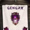 Pokemon Anime Evil Black Gengar Dark Power White Premium Quilt Blanket 7