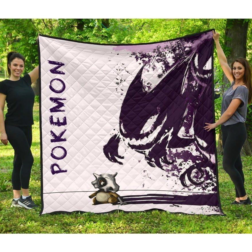 Pokemon Anime Karakara Pokemon With Danger Gengar Power Premium Quilt Blanket