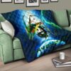 Pokemon Anime Pokemon Rayquaza Ultra Universe Blue Premium Quilt Blanket 17