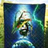 Pokemon Anime Pokemon Rayquaza Ultra Universe Blue Premium Quilt Blanket 5