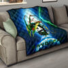 Pokemon Anime Pokemon Rayquaza Ultra Universe Blue Premium Quilt Blanket 15