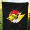 Pokemon Anime Premium Quilt Angry Pikachu Electric Pokeball Artwork Quilt Blanket 5