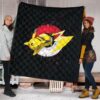 Pokemon Anime Premium Quilt Angry Pikachu Electric Pokeball Artwork Quilt Blanket 1