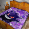 Pokemon Anime Premium Quilt - Evil Hintergrund Gengar Red Eyes With Purple Pokemons Quilt Blanket 19