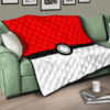 Pokemon Anime Premium Quilt - Minimalist Square Pokeball Go Quilt Blanket 17