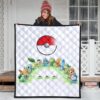 Pokemon Anime Premium Quilt Pokeball Chibi Tiny Pokemon Gather Round Quilt Blanket 3