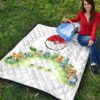 Pokemon Anime Premium Quilt Pokeball Chibi Tiny Pokemon Gather Round Quilt Blanket 9