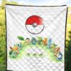 Pokemon Anime Premium Quilt Pokeball Chibi Tiny Pokemon Gather Round Quilt Blanket 5