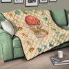 Pokemon Anime Premium Quilt Pokeball Opening Chibi Tiny Pokemon World Quilt Blanket 17