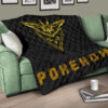 Pokemon Anime Premium Quilt Team Instinct Symbol Neon Zapdos Pokemon Go Quilt Blanket 17