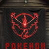 Pokemon Anime Premium Quilt Team Valor Symbol Red Moltres Relies On Strength Pokemon Go Quilt Blanket 7