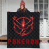 Pokemon Anime Premium Quilt Team Valor Symbol Red Moltres Relies On Strength Pokemon Go Quilt Blanket 3