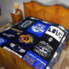 Police Blue Line Quilt Blanket Gift For Police Officer 19