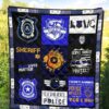 Police Blue Line Quilt Blanket Gift For Police Officer 5