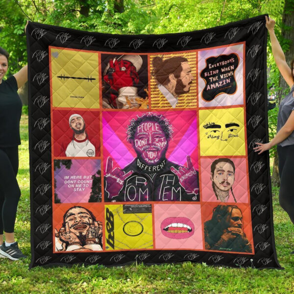 Post Malone Quilt Blanket Amazing Gift For Music Fan