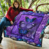 Purple Galaxy Butterfly Quilt Blanket Gift For Butterfly Lover 7