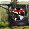 Resident Evil Game Premium Quilt - Black White Umbrella Corporation Blonde Girl Quilt Blanket 13