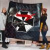 Resident Evil Game Premium Quilt - Black White Umbrella Corporation Blonde Girl Quilt Blanket 1