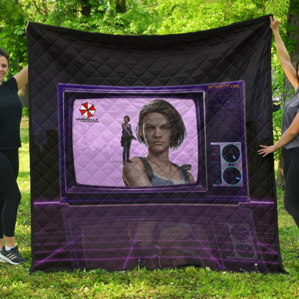 Resident Evil Game Premium Quilt – Jill Valentine Appear On TV Quilt Blanket