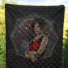 Resident Evil Game Premium Quilt - Pretty Ada Wong Red Dress Quilt Blanket 5