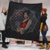 Resident Evil Game Premium Quilt - Pretty Ada Wong Red Dress Quilt Blanket 1