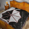 Resident Evil Game Premium Quilt - Umbrella Corp Symbol Black White Yin And Yang Quilt Blanket 19