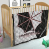 Resident Evil Game Premium Quilt - Umbrella Corp Symbol Black White Yin And Yang Quilt Blanket 21