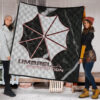 Resident Evil Game Premium Quilt - Umbrella Corp Symbol Black White Yin And Yang Quilt Blanket 1