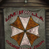 Resident Evil Game Premium Quilt - Umbrella Corp Symbol Old War Army Style Quilt Blanket 7