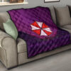 Resident Evil Game Premium Quilt - Umbrella Corp Symbol Retro Galaxy Wave Quilt Blanket 15